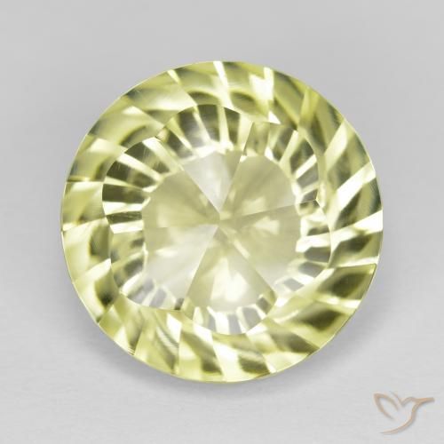 9.88ct Natürlicher grünlich-gelb Quarz, Runden, VVS