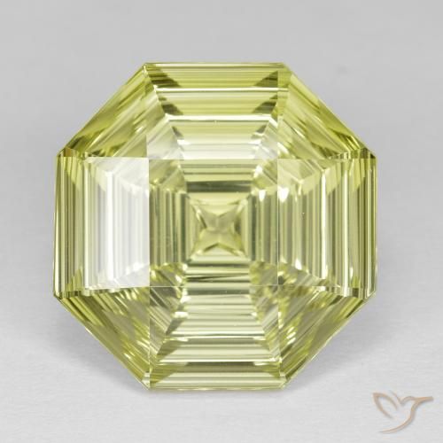13.89ct Natürlicher Mittelgelb Quarz, Smaragdschliff, VVS