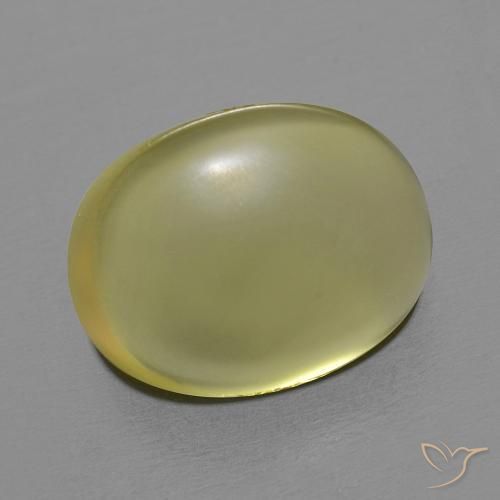 10.45ct Natürlicher hellgrünlich-gelb Quarz, Oval, Transparent