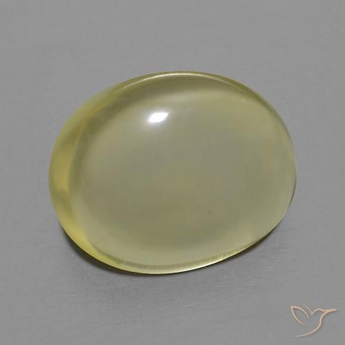 9,17 ctw natürlicher hellgelb Quarz, Oval, Transparent