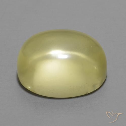 9,17 ctw natürlicher hellgelb Quarz, Oval, Transparent