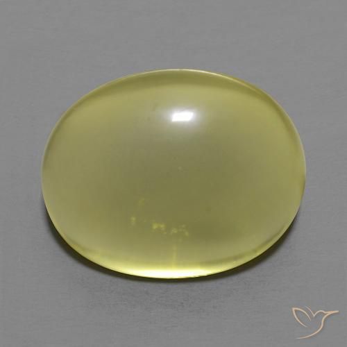 14.84ct Natürlicher grünlich-gelb Quarz, Oval, Transparent