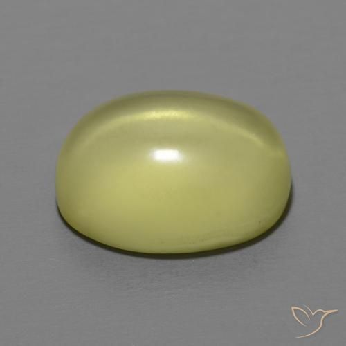 9,17 ctw natürlicher grünlich-gelb Quarz, Oval, Transparent