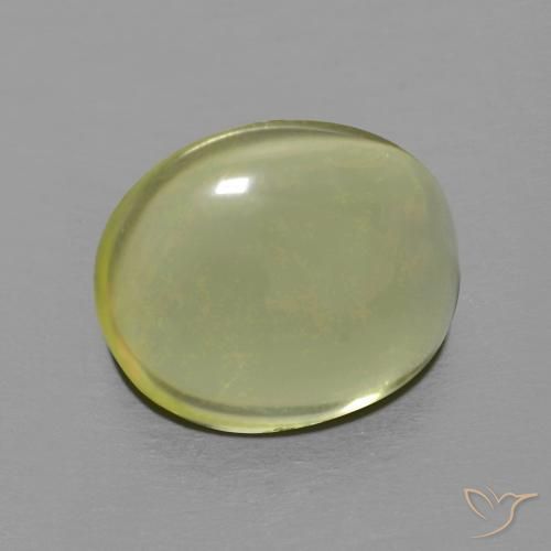 9,17 ctw natürlicher grün-gelb Quarz, Oval, Transparent