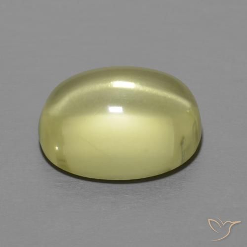 9,17 ctw natürlicher grün-gelb Quarz, Oval, Transparent