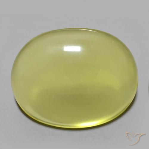 34.53ct Natürlicher grünlich-gelb Quarz, Oval, Transparent