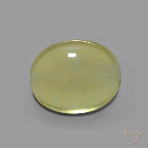 4.43ct Natürlicher grün-gelb Quarz, Oval, Transparent