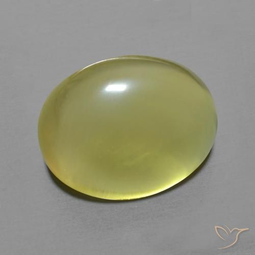 9,17 ctw natürlicher Blasses Gelb Quarz, Oval, Transparent