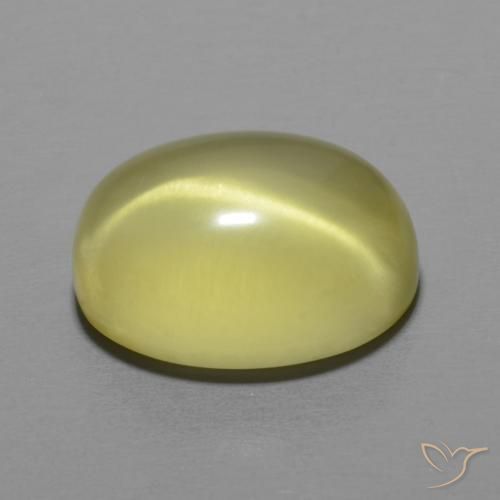9,17 ctw natürlicher Blasses Gelb Quarz, Oval, Transparent