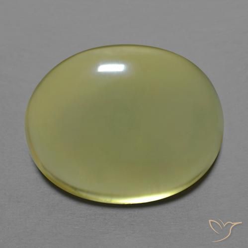 18.04ct Natürlicher grünlich-gelb Quarz, Oval, Transparent