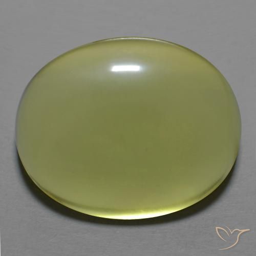 30.57ct Natürlicher grünlich-gelb Quarz, Oval, Transparent