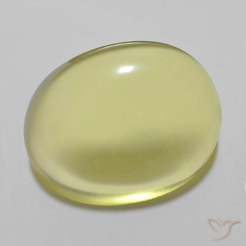 14.27ct Natürlicher hellgelb Quarz, Oval, Transparent