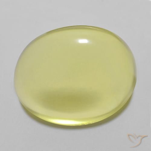 9,17 ctw natürlicher hellgelb Quarz, Oval, Transparent