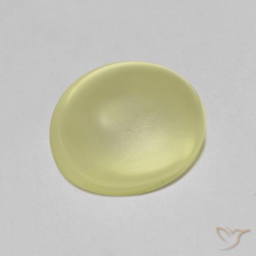 9,17 ctw natürlicher hellgelb Quarz, Oval, Transparent