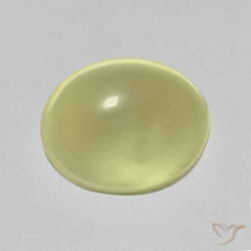 5.70ct Natürlicher hellgelb Quarz, Oval, Transparent