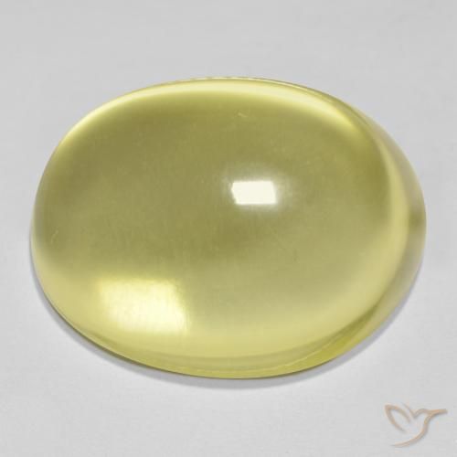 24.72ct Natürlicher Zitronengelb Quarz, Oval, Transparent