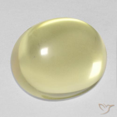 9,17 ctw natürlicher hellgelb Quarz, Oval, Transparent