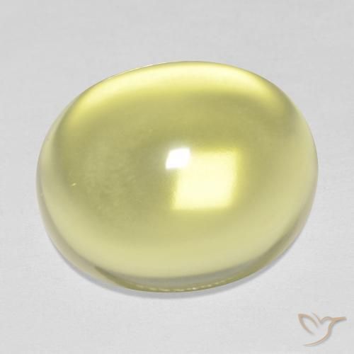 9,17 ctw natürlicher hellgelb Quarz, Oval, Transparent