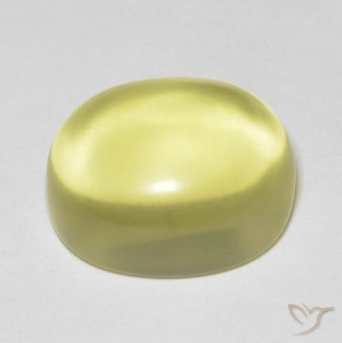 9,17 ctw natürlicher hellgelb Quarz, Oval, Transparent