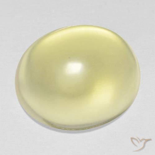 15.86ct Natürlicher hellgelb Quarz, Oval, Transparent