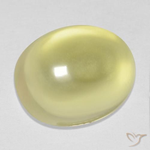 9,17 ctw natürlicher hellgelb Quarz, Oval, Transparent