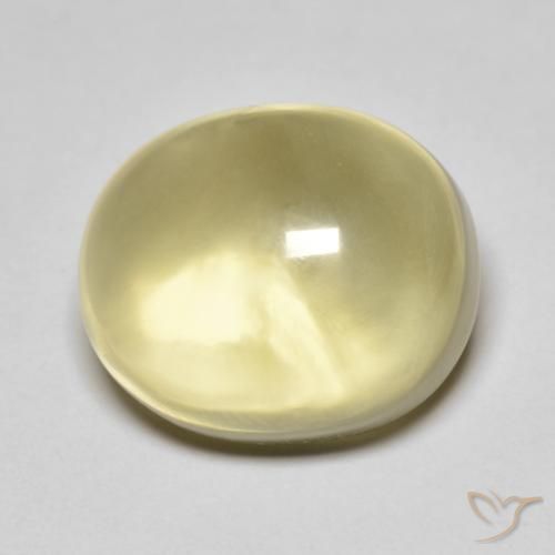 12.80ct Natürlicher hellgelb Quarz, Oval, Transparent