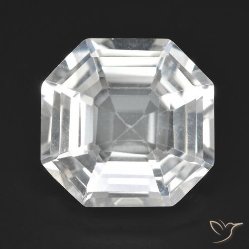 9.37ct Natürlicher Weiß Quarz, Smaragdschliff, VVS
