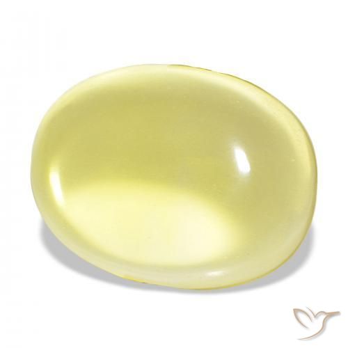 9,17 ctw natürlicher hellgelb Quarz, Oval, Transparent