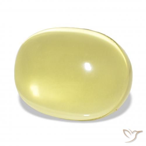 9,17 ctw natürlicher hellgelb Quarz, Oval, Transparent