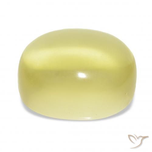 9,17 ctw natürlicher hellgelb Quarz, Oval, Transparent