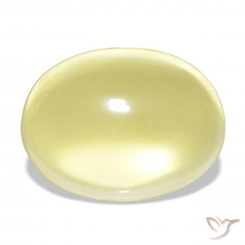 24.84ct hellgelb Quarz, Oval, Transparent