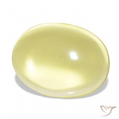 9,17 ctw natürlicher hellgelb Quarz, Oval, Transparent