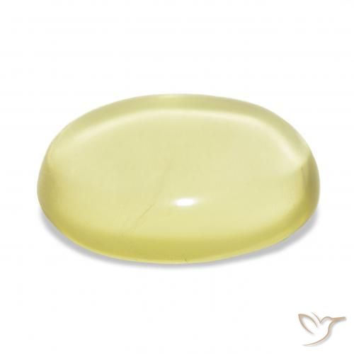 9,17 ctw natürlicher hellgelb Quarz, Oval, Transparent