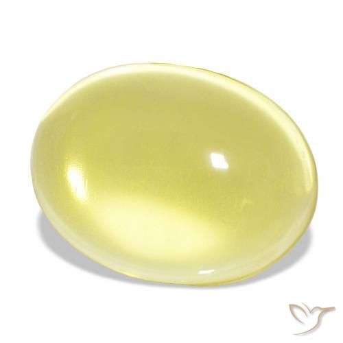 9,17 ctw natürlicher hellgelb Quarz, Oval, Transparent