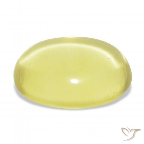 9,17 ctw natürlicher hellgelb Quarz, Oval, Transparent