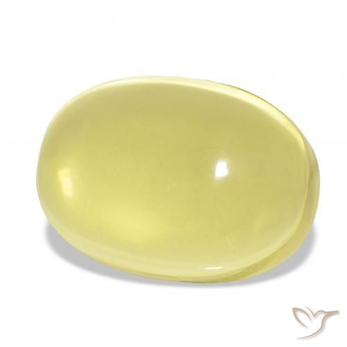 9,17 ctw natürlicher hellgelb Quarz, Oval, Transparent