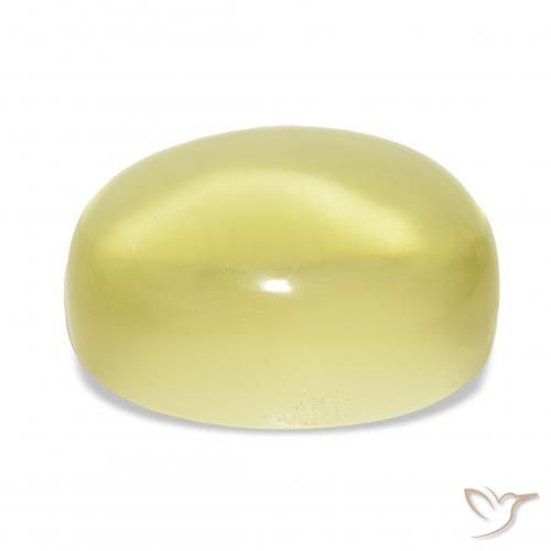 9,17 ctw natürlicher hellgelb Quarz, Oval, Transparent