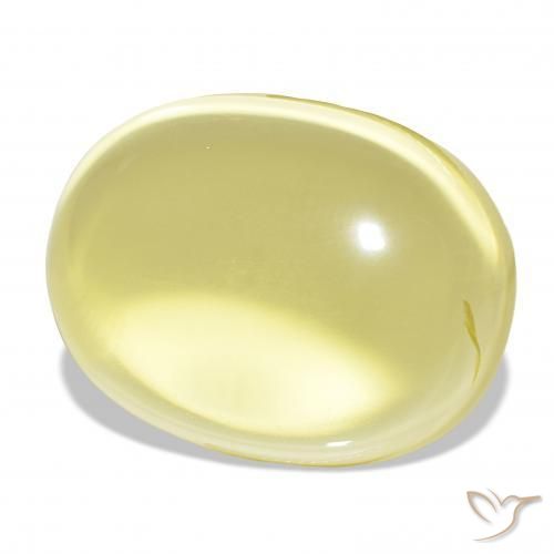 9,17 ctw natürlicher hellgelb Quarz, Oval, Transparent