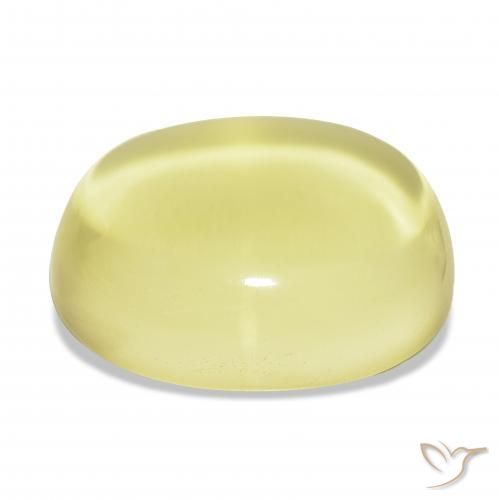 9,17 ctw natürlicher hellgelb Quarz, Oval, Transparent