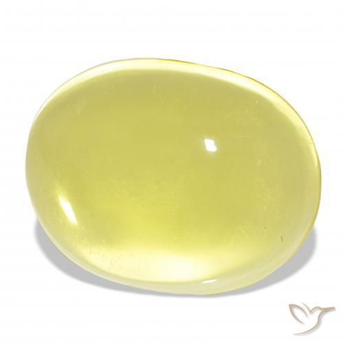 9,17 ctw natürlicher hellgelb Quarz, Oval, Transparent