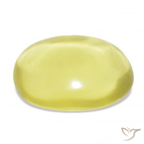 9,17 ctw natürlicher hellgelb Quarz, Oval, Transparent