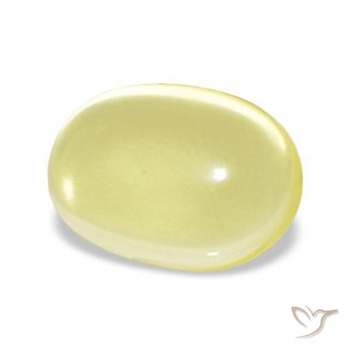 9,17 ctw natürlicher hellgelb Quarz, Oval, Transparent