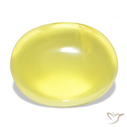 46.40ct Ananas Gelb Quarz, Oval, Transparent