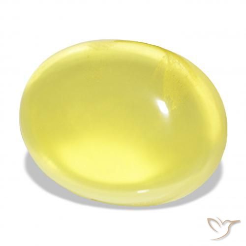 9,17 ctw natürlicher Ananas Gelb Quarz, Oval Schliff, Transparent