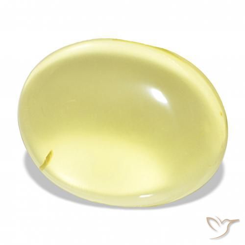 9,17 ctw natürlicher hellgelb Quarz, Oval, Transparent