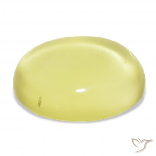 9,17 ctw natürlicher hellgelb Quarz, Oval, Transparent