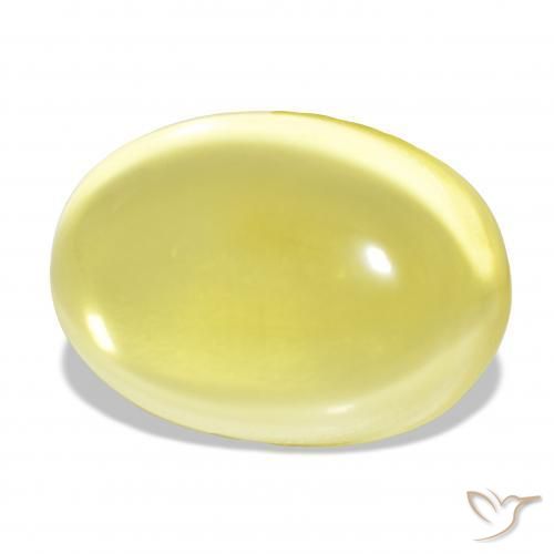 9,17 ctw natürlicher hellgelb Quarz, Oval, Transparent