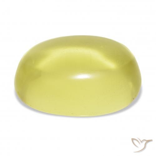 9,17 ctw natürlicher hellgelb Quarz, Oval, Transparent