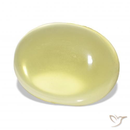 9,17 ctw natürlicher hellgelb Quarz, Oval, Transparent
