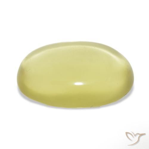 9,17 ctw natürlicher hellgelb Quarz, Oval, Transparent